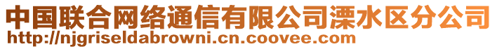 中国联合网络通信有限公司溧水区分公司