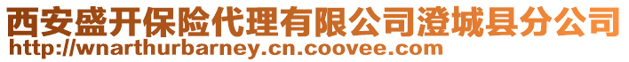 西安盛開保險(xiǎn)代理有限公司澄城縣分公司