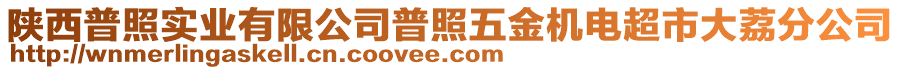 陜西普照實(shí)業(yè)有限公司普照五金機(jī)電超市大荔分公司