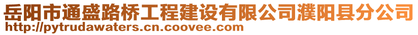 岳陽市通盛路橋工程建設(shè)有限公司濮陽縣分公司