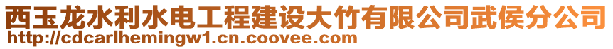 西玉龍水利水電工程建設大竹有限公司武侯分公司