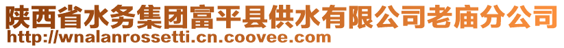 陜西省水務(wù)集團(tuán)富平縣供水有限公司老廟分公司