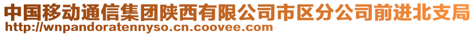 中國移動通信集團(tuán)陜西有限公司市區(qū)分公司前進(jìn)北支局