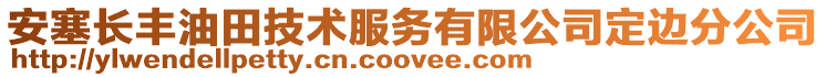 安塞長豐油田技術(shù)服務(wù)有限公司定邊分公司