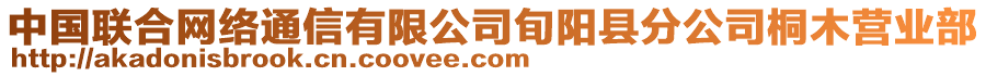 中國聯(lián)合網(wǎng)絡通信有限公司旬陽縣分公司桐木營業(yè)部