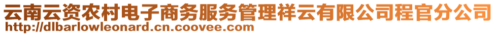 云南云資農(nóng)村電子商務(wù)服務(wù)管理祥云有限公司程官分公司