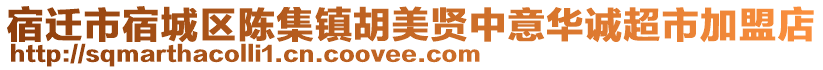 宿遷市宿城區(qū)陳集鎮(zhèn)胡美賢中意華誠(chéng)超市加盟店