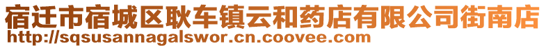 宿遷市宿城區(qū)耿車(chē)鎮(zhèn)云和藥店有限公司街南店