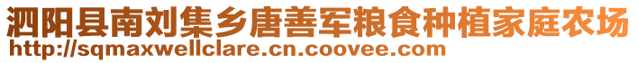 泗陽縣南劉集鄉(xiāng)唐善軍糧食種植家庭農(nóng)場