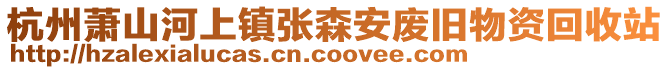 杭州蕭山河上鎮(zhèn)張森安廢舊物資回收站