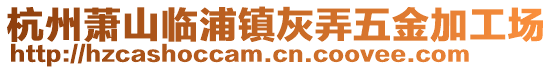 杭州蕭山臨浦鎮(zhèn)灰弄五金加工場