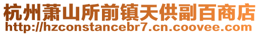 杭州蕭山所前鎮天供副百商店