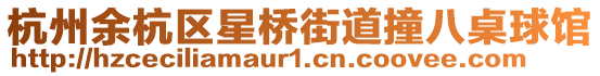 杭州余杭區星橋街道撞八桌球館