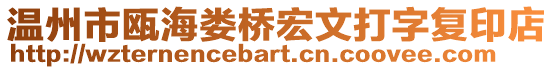 溫州市甌海婁橋宏文打字復印店