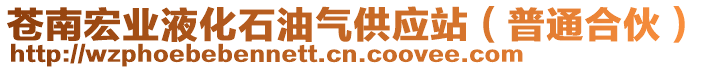 蒼南宏業液化石油氣供應站(普通合伙)