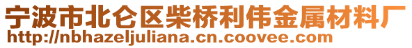 寧波市北侖區(qū)柴橋利偉金屬材料廠