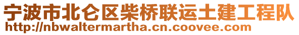 寧波市北侖區(qū)柴橋聯(lián)運(yùn)土建工程隊(duì)