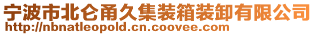 寧波市北侖甬久集裝箱裝卸有限公司