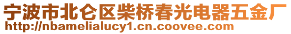 寧波市北侖區(qū)柴橋春光電器五金廠