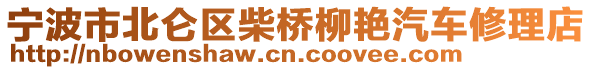 寧波市北侖區(qū)柴橋柳艷汽車修理店