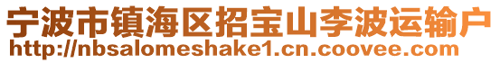 寧波市鎮海區招寶山李波運輸戶