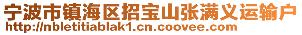 寧波市鎮海區招寶山張滿義運輸戶