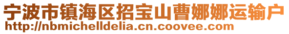 寧波市鎮(zhèn)海區(qū)招寶山曹娜娜運(yùn)輸戶