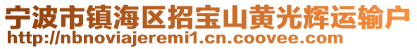 寧波市鎮(zhèn)海區(qū)招寶山黃光輝運(yùn)輸戶