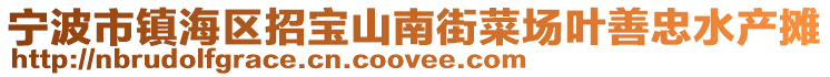 寧波市鎮海區招寶山南街菜場葉善忠水產攤