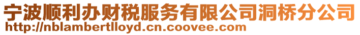 寧波順利辦財稅服務有限公司洞橋分公司