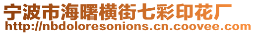 寧波市海曙橫街七彩印花廠