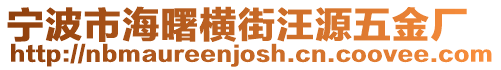 寧波市海曙橫街汪源五金廠