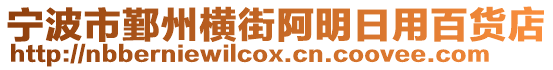 寧波市鄞州橫街阿明日用百貨店