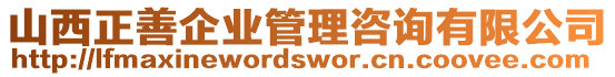 山西正善企業(yè)管理咨詢有限公司