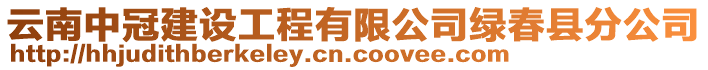 云南中冠建設(shè)工程有限公司綠春縣分公司