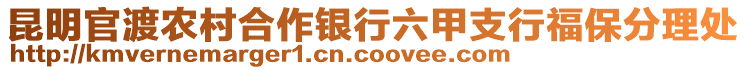 昆明官渡農(nóng)村合作銀行六甲支行福保分理處