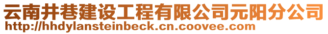 云南井巷建設(shè)工程有限公司元陽分公司