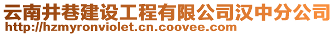 云南井巷建設(shè)工程有限公司漢中分公司