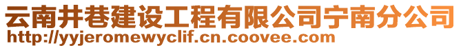 云南井巷建設(shè)工程有限公司寧南分公司