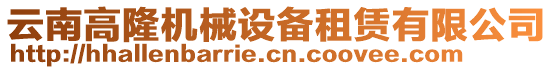 云南高隆機(jī)械設(shè)備租賃有限公司