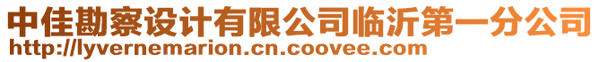 中佳勘察設(shè)計有限公司臨沂第一分公司