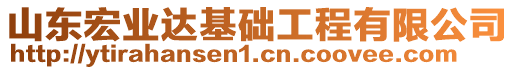 山東宏業(yè)達(dá)基礎(chǔ)工程有限公司