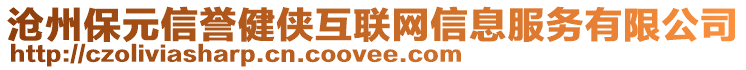 滄州保元信譽(yù)健俠互聯(lián)網(wǎng)信息服務(wù)有限公司