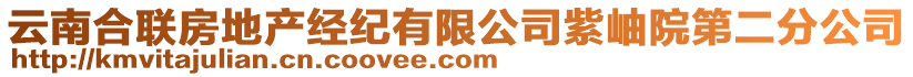 云南合聯(lián)房地產(chǎn)經(jīng)紀(jì)有限公司紫岫院第二分公司