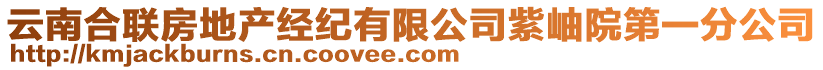 云南合聯(lián)房地產(chǎn)經(jīng)紀(jì)有限公司紫岫院第一分公司