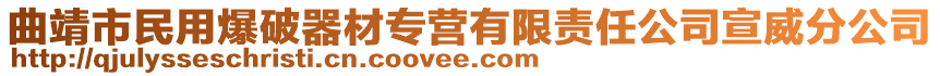 曲靖市民用爆破器材專營有限責(zé)任公司宣威分公司