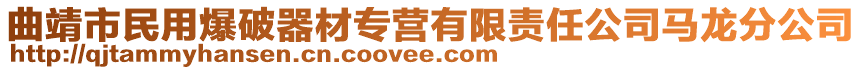 曲靖市民用爆破器材專(zhuān)營(yíng)有限責(zé)任公司馬龍分公司