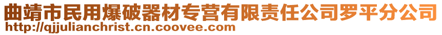 曲靖市民用爆破器材專營有限責(zé)任公司羅平分公司