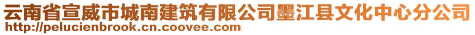 云南省宣威市城南建筑有限公司墨江縣文化中心分公司