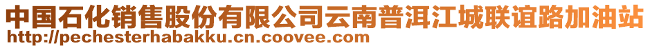 中國(guó)石化銷(xiāo)售股份有限公司云南普洱江城聯(lián)誼路加油站